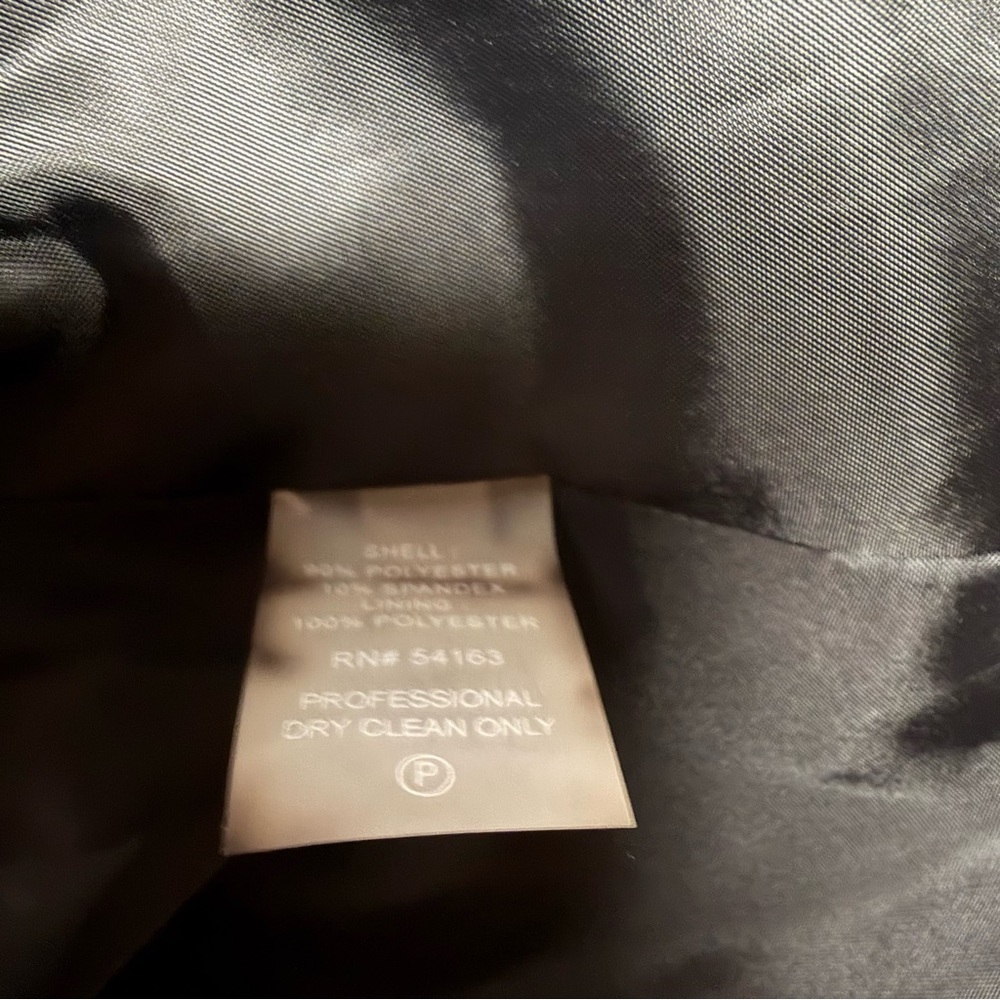 Calvin Klein Women's Black Fully Lined Velvet Blazer Size 8P - Picture 5 of 6